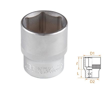 Цена на AFFIX (AF00040027) Головка торцевая стандартная шестигранная 1/2", 27 мм