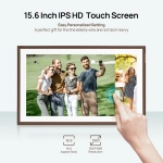 Цифровая фоторамка Arzopa D15 Brown Wi-Fi, 15,6-дюймовый сенсорный экран IPS, разрешение 1920x1080