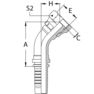 Фитинг DN 12 DK (Г) 20x1.5 (45) (накидная гайка)