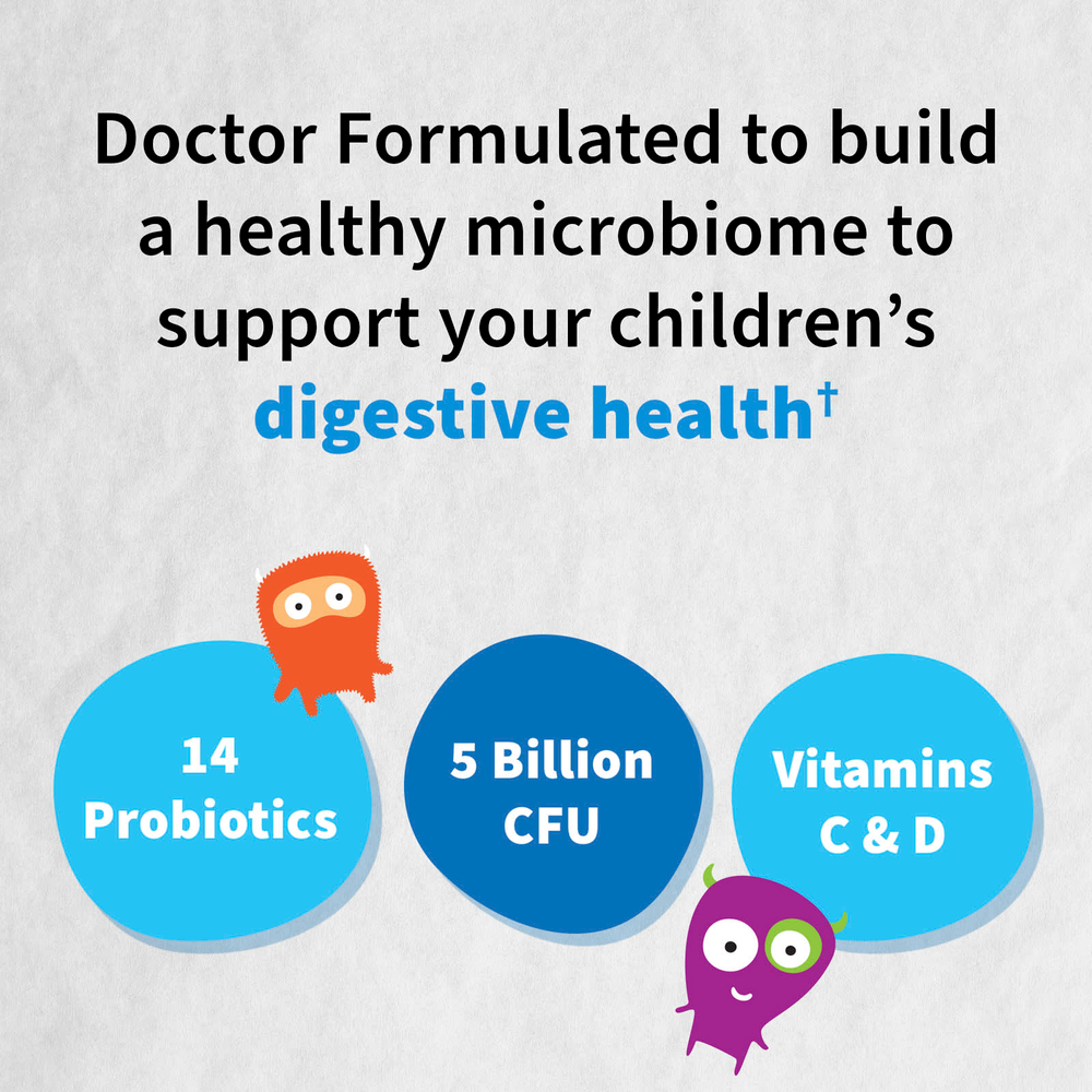 Garden of Life, Компания Dr. Formated Probiotics, органические жевательные таблетки для детей, вкусная органическая клубника и банан, 30 вкусных жевательных таблеток