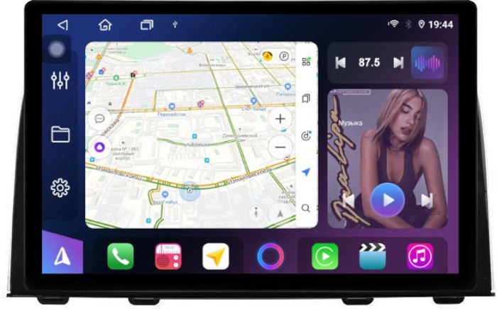 Магнитола для Honda CR-V 5 2017-2022 - FarCar GX877 монитор 13" 2K QLED на Android 13, Быстрая, CarPlay, 4G SIM-слот