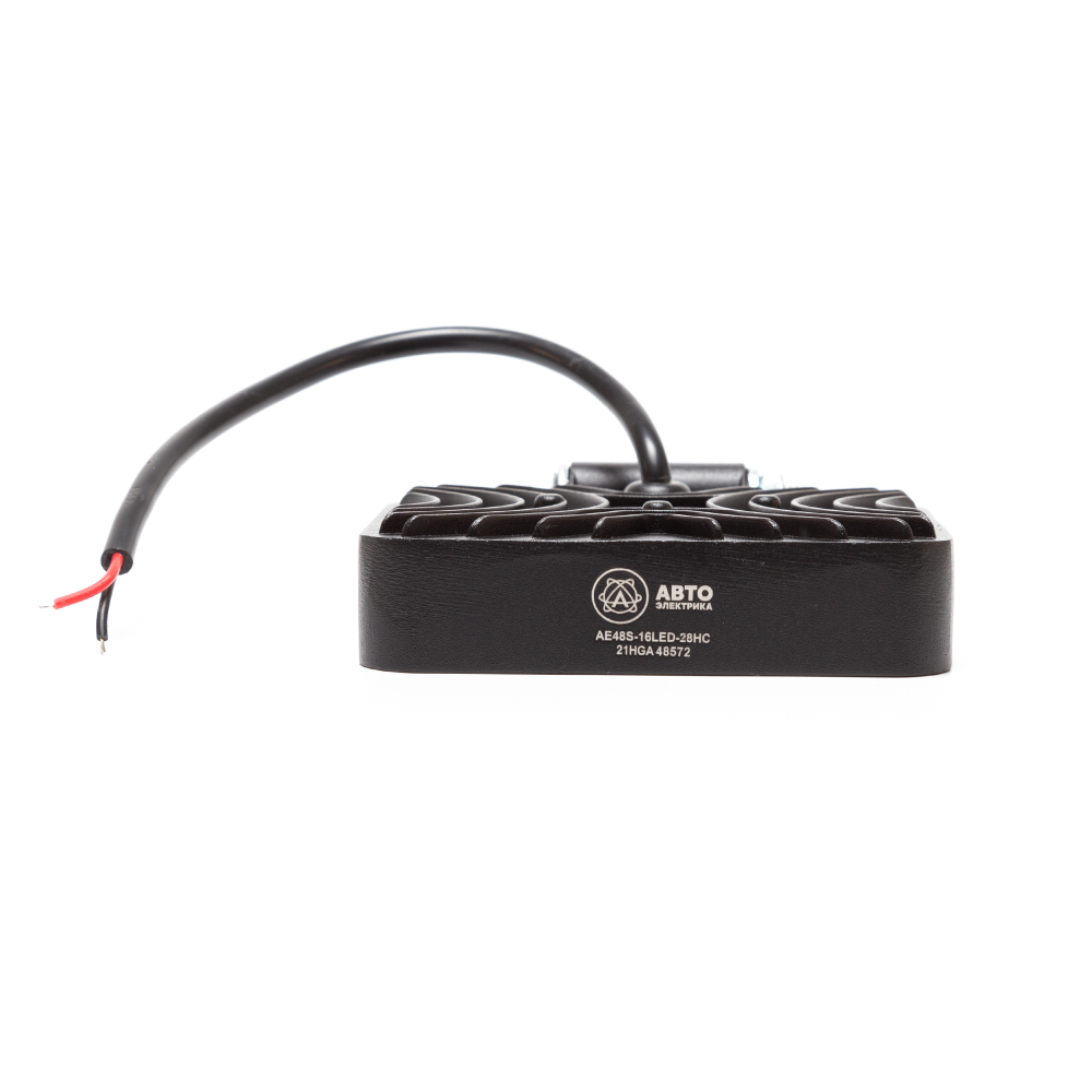 AE48S-16LED-28PC Фара светодиодная дополнительная, квадратная SLIM 110*28*140, рассеянный свет, 16 диодов, крепление по центру, 48 Вт, 10-30 В