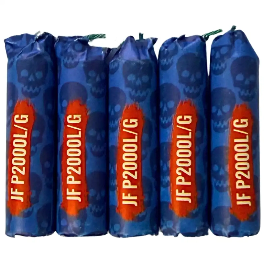 JF P2000L/G Zombie — петарды Зомби 5 штук, зеленые фитильные петарды Joker Fireworks, мини упаковка Zombie