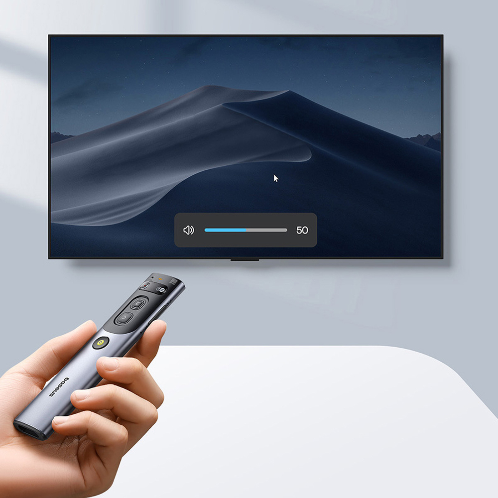 Беспроводной презентер с лазерной указкой Baseus Orange Dot AI Voice Wireless Presenter (Red Laser, Charging)