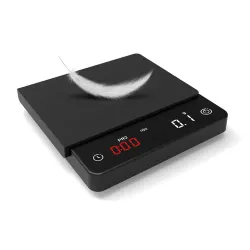 Весы кофейные портативные черные 0,1-2000гр 9,6*10,1 см h2 см USB зарядка P.L. Barbossa