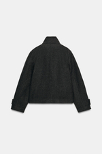 ДВУБОРТНАЯ КУРТКА ИЗ МЯГКОЙ ТКАНИ — ZARA
