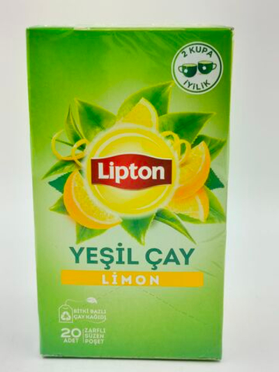 Lipton чай зеленый со вкусом лимона , 20 пакетиков, 30 г (Турция)