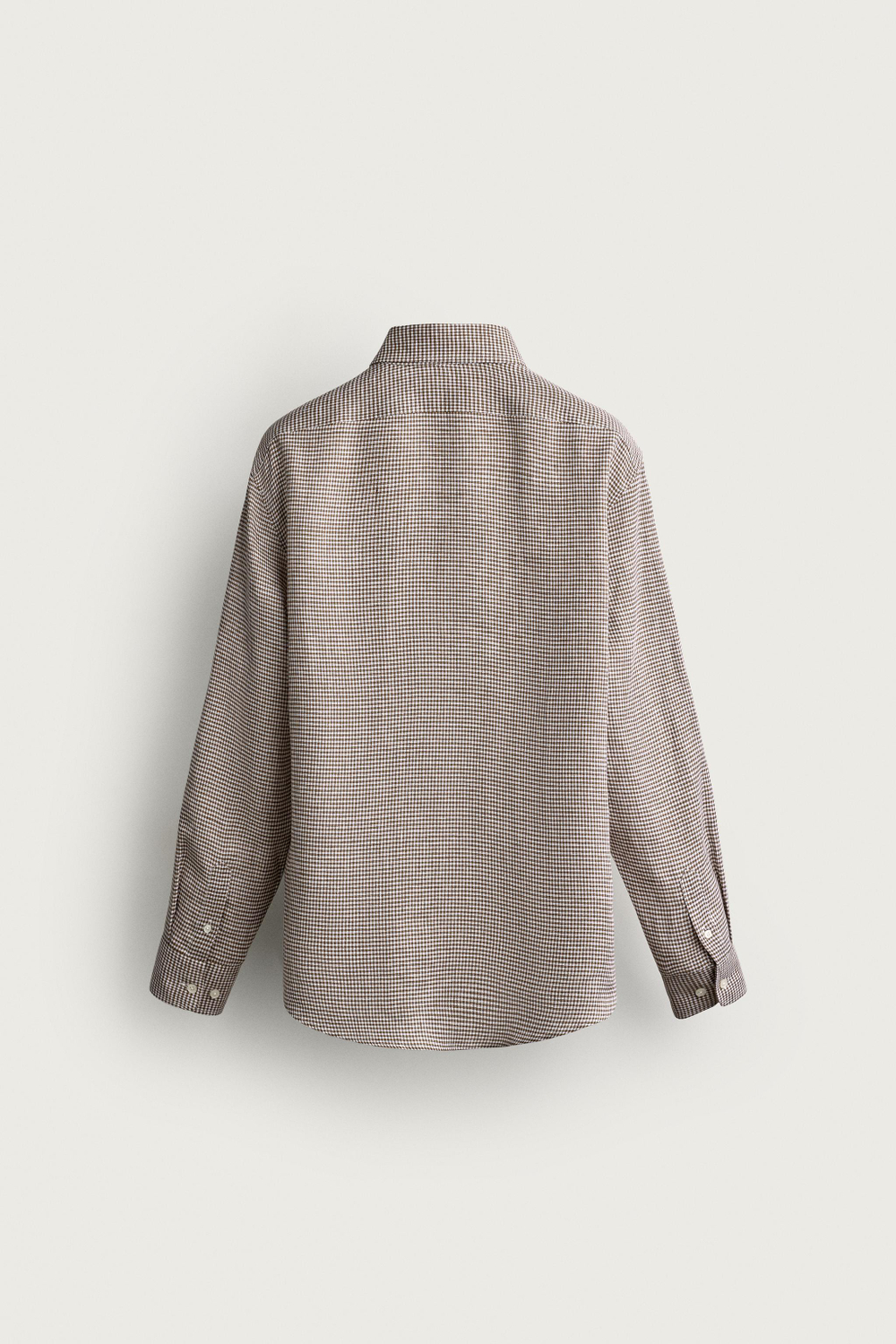 РУБАШКА REGULAR FIT В КЛЕТКУ ИЗ 100% ЛЬНА — ZARA