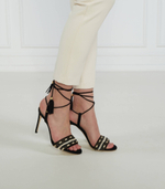 Кожаные босоножки на шпильках Elisabetta Franchi - черный(SA78B32E2)