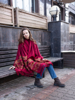 Шаль гималайская (бордо)
