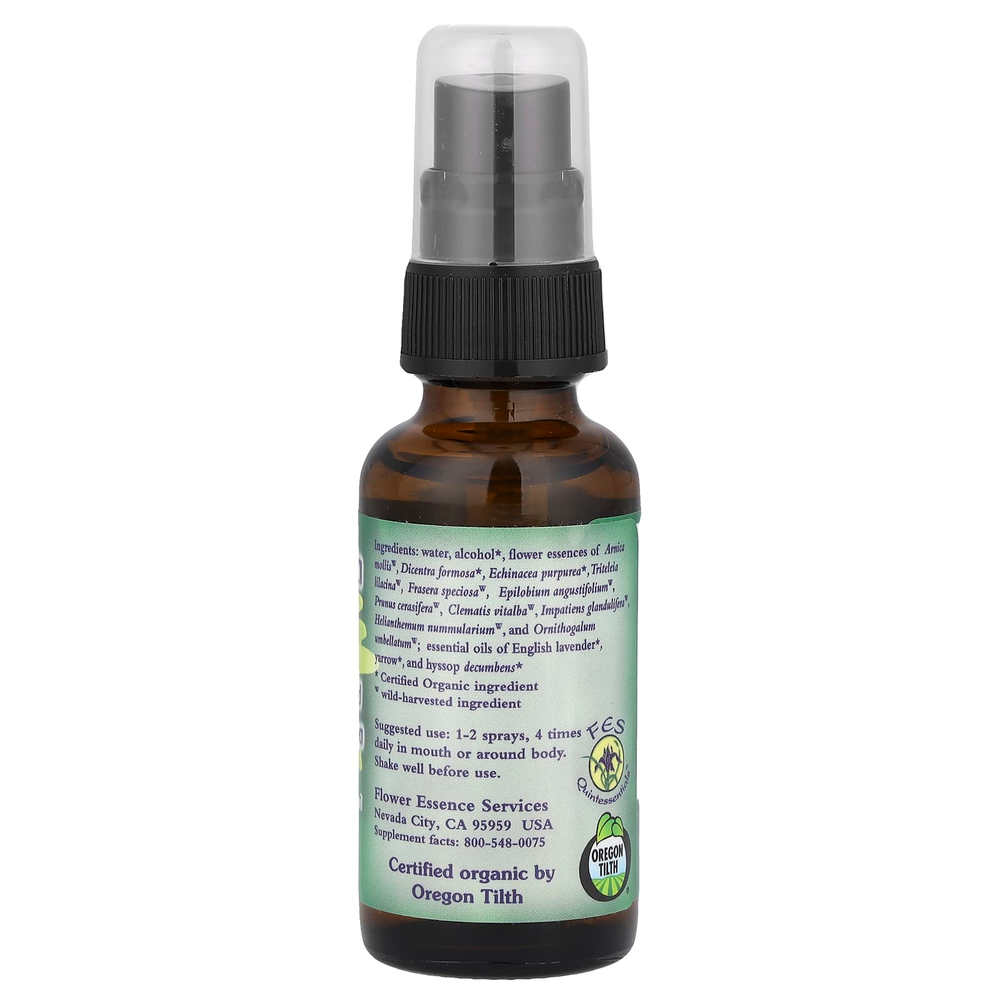Flower Essence Services, Quintessentials, Пост-травматичный Стабилизатор, Цветочая Эссенция и Эфирное Масло 1 жидких унции (30 мл)