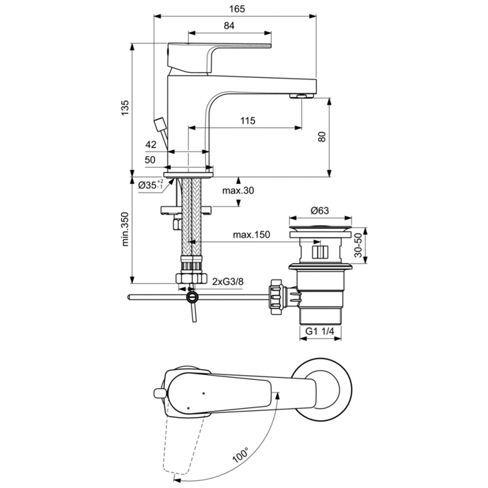Смеситель Ideal Standard BC745AA для раковины