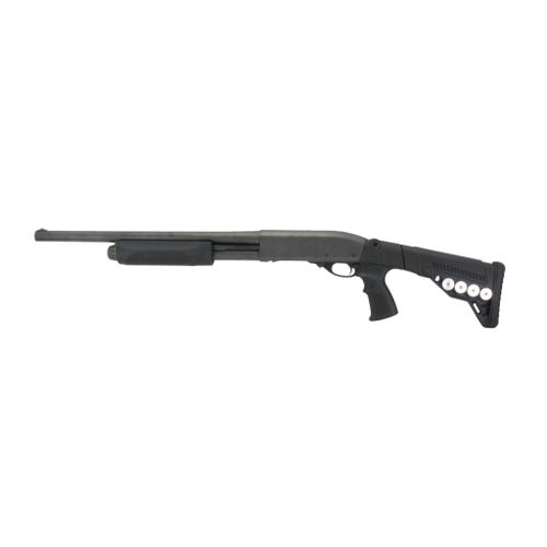 Телескопический приклад с патронташем Remington 870/750, DLG Tactical. Черный