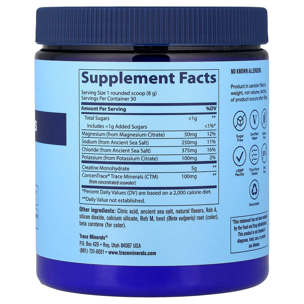 Trace, Hydro Pak, креатин и электролиты, со вкусом апельсина и манго, 240 г (8,47 унции)