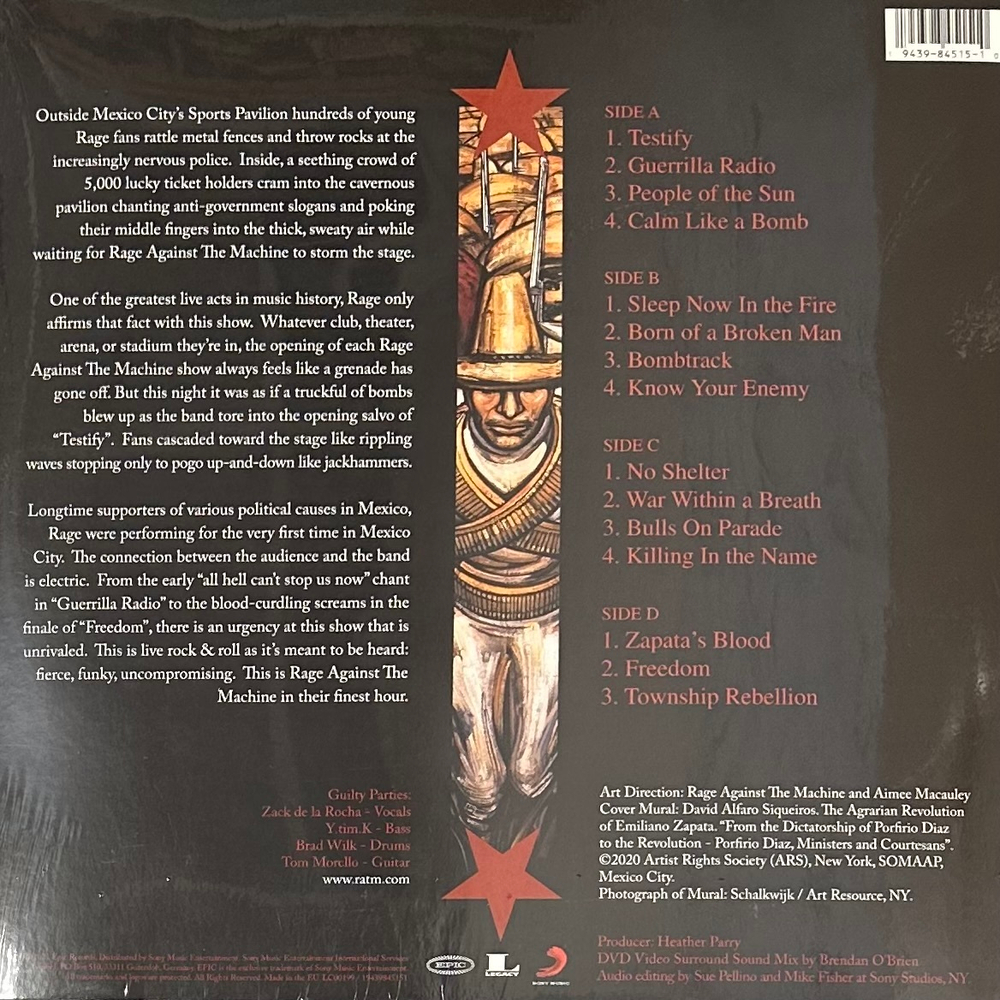 Rage Against The Machine- The Battle Of Mexico City 2LP (Европа 2021г.)