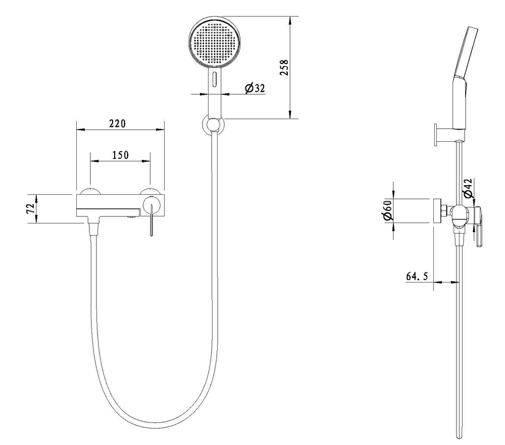 Смеситель для ванны Vincea ТГ (TG) VTFW-5TG2CH, хром