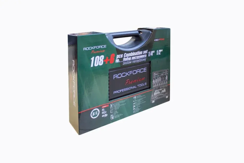 Набор инструментов 108+6пр. 1/4'',1/2''(сорв.гр.) RockFORCE RF-41082-7 Premium