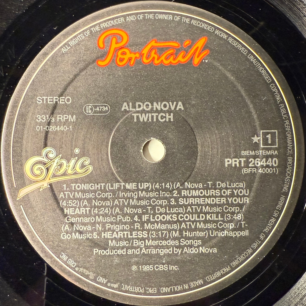 Aldo Nova - Twitch (Голландия 1985г.)