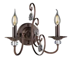 Бра NewRgy B1017/2W CFG, 2×40 Вт, золотое и коричневое