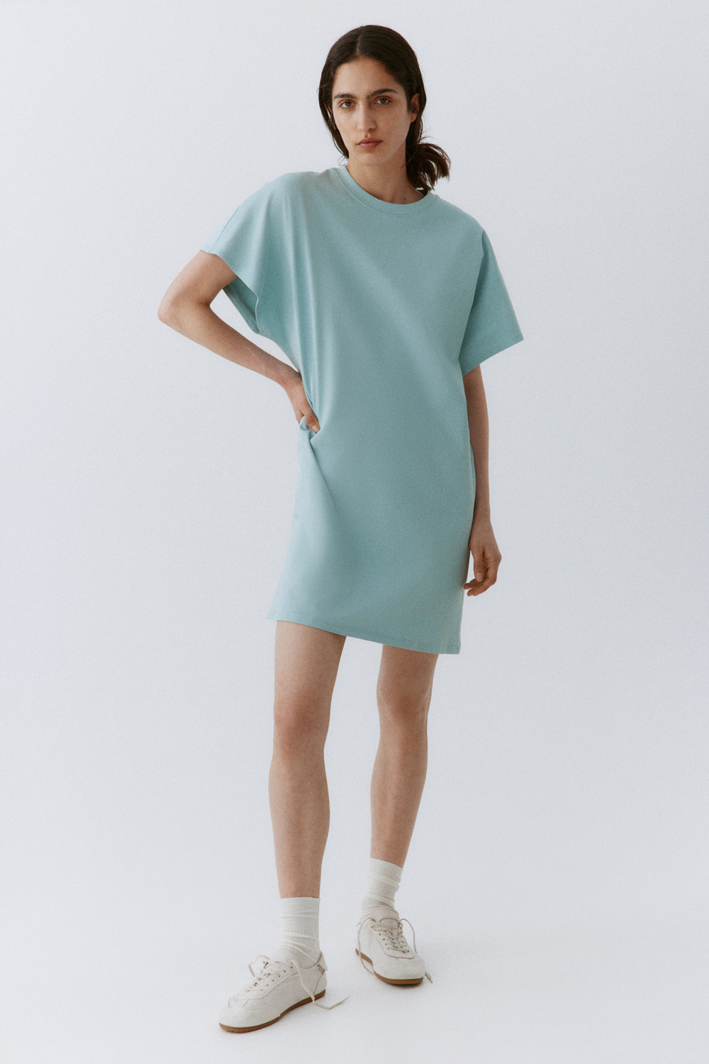 Платье-футболка из хлопка - H&M