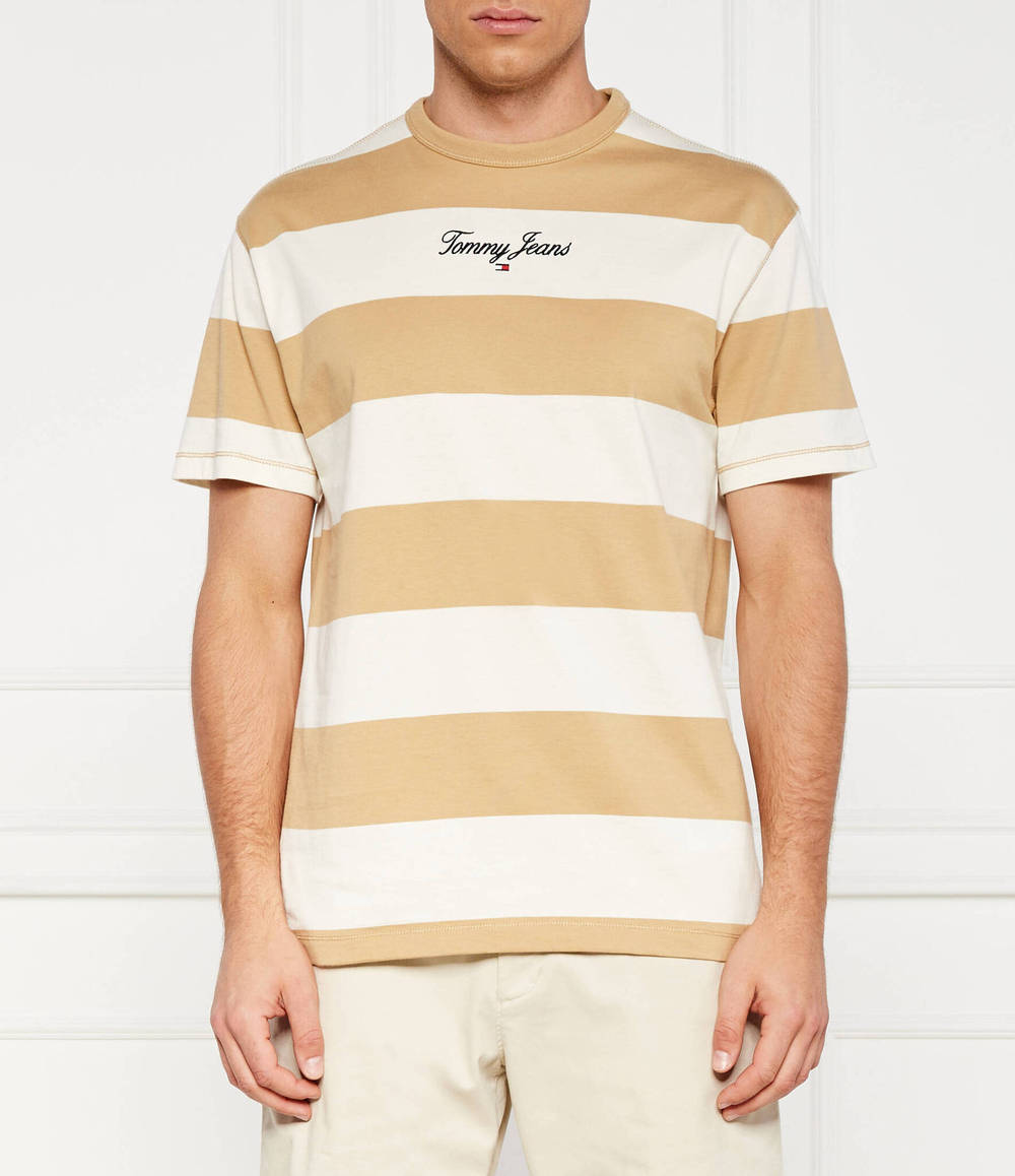 Футболка BOLD STRIPE Tommy Jeans - песочный(DM0DM18655)