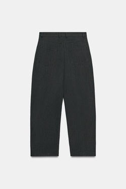 ZARA БРЮКИ BARREL В ТОНКУЮ ПОЛОСКУ — ZW COLLECTION, ПОЛОСКИ