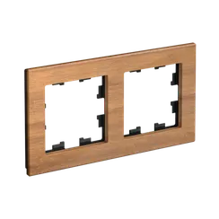 Рамка деревянная на 2 поста Systeme Electric AtlasDesign Nature Бамбук ATN353202