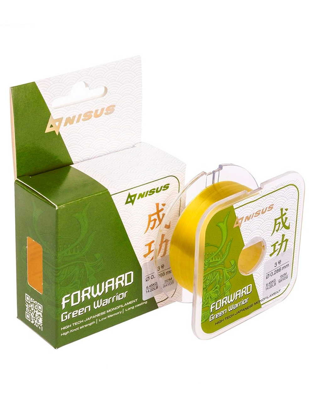 Леска для рыбалки Nisus FORWARD Green Warrior Nylon 0,309mm/100m (N-FGW-0309-100)