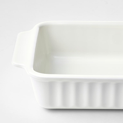 IKEA POETISK (ИКЕА ПОЕТИСК) — Жаропрочное блюдо, сливки, 30x20 см, фото 4