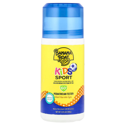 Banana Boat, Kids Sport, шариковый солнцезащитный лосьон, SPF 60+, 75 мл (2,5 жидк. унц.)