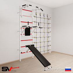Шведская стенка Sv Sport 5050 (Турник стандарт/Брусья/Скамья/Канатный лаз)