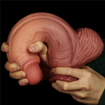 Член гиганта "10 Silicone Nature Cock" (коричневый)