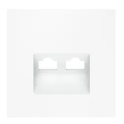 Накладка для розетки компьютерной двойной RJ45+RJ45 кат.6 Voltum S70 Белый матовый VLS001402