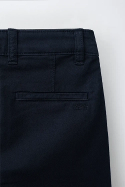 ZARA БАЗОВЫЕ БРЮКИ ЧИНОС, МОРСКОЙ ТЕМНО-СИНИЙ