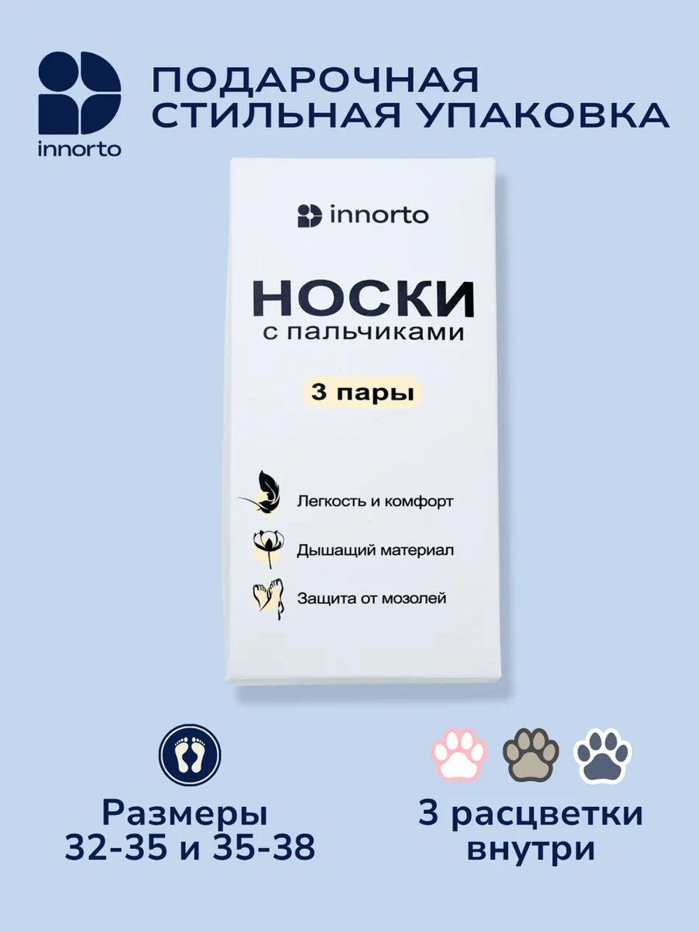 Носки с пальцами с котиками