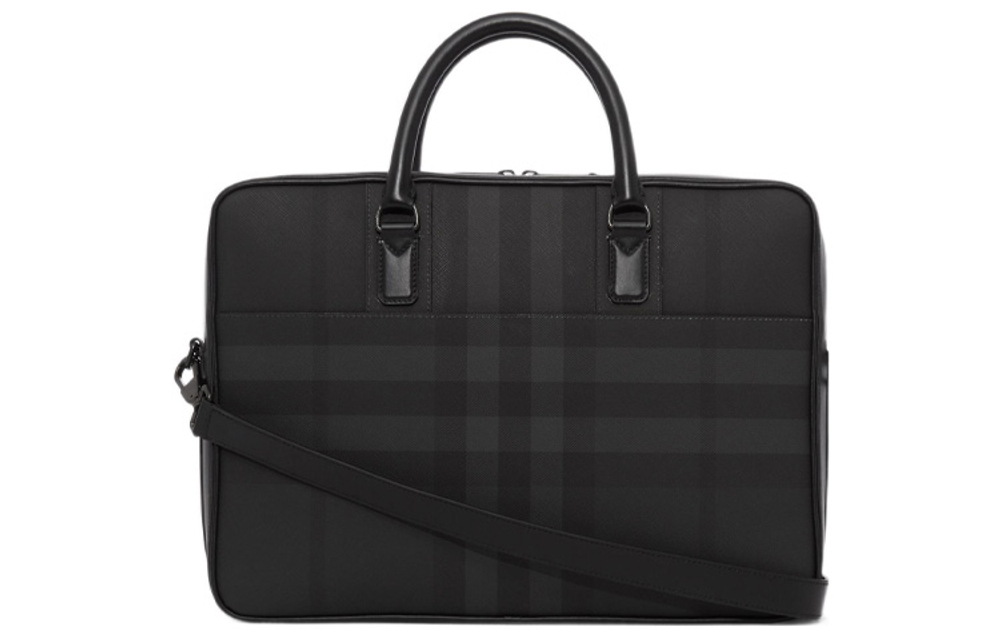 Burberry Leather Briefcase, Shoulder Bag, Crossbody Bag, Handbag Men"s Black