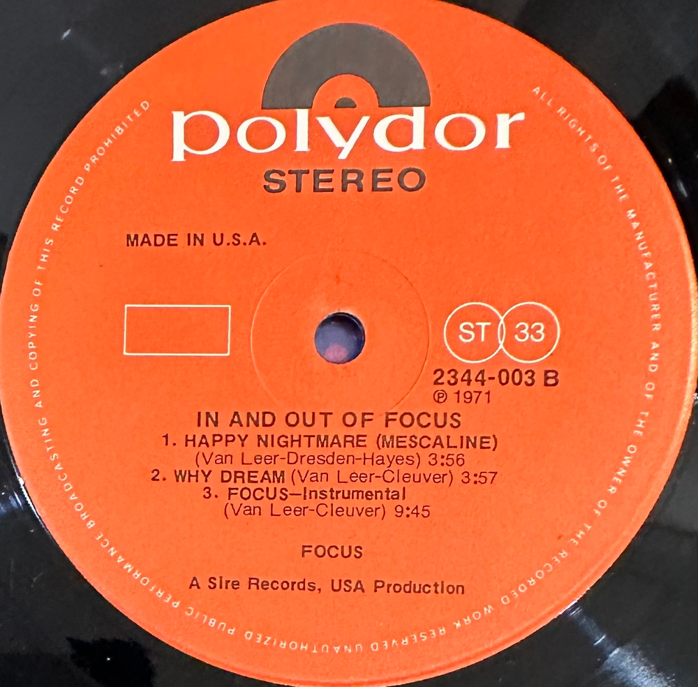 Focus- In And Out Of Focus (США 1971г.)