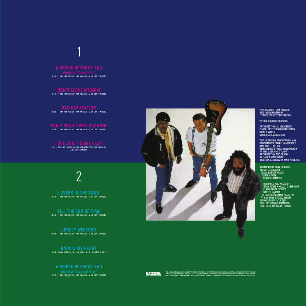 LP: Bad Boys Blue – «My Blue World» (1988/2024) Black Vinyl