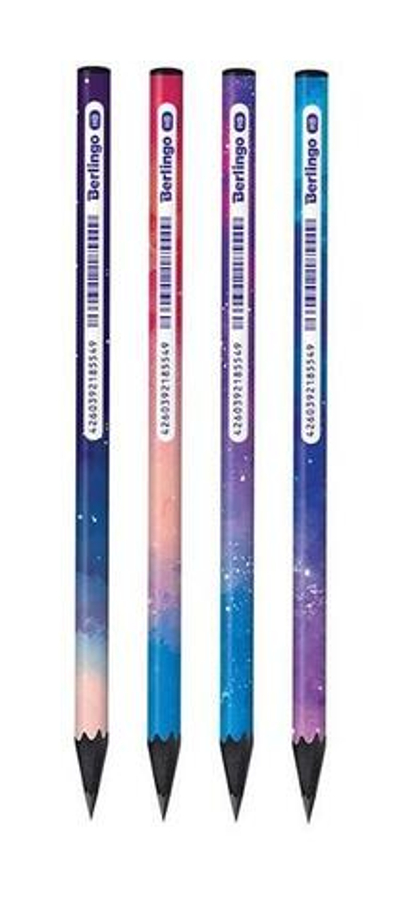 Карандаш ч/г "Universe" HB заточен. черн. дерево, круглый BP01310 (Berlingo)