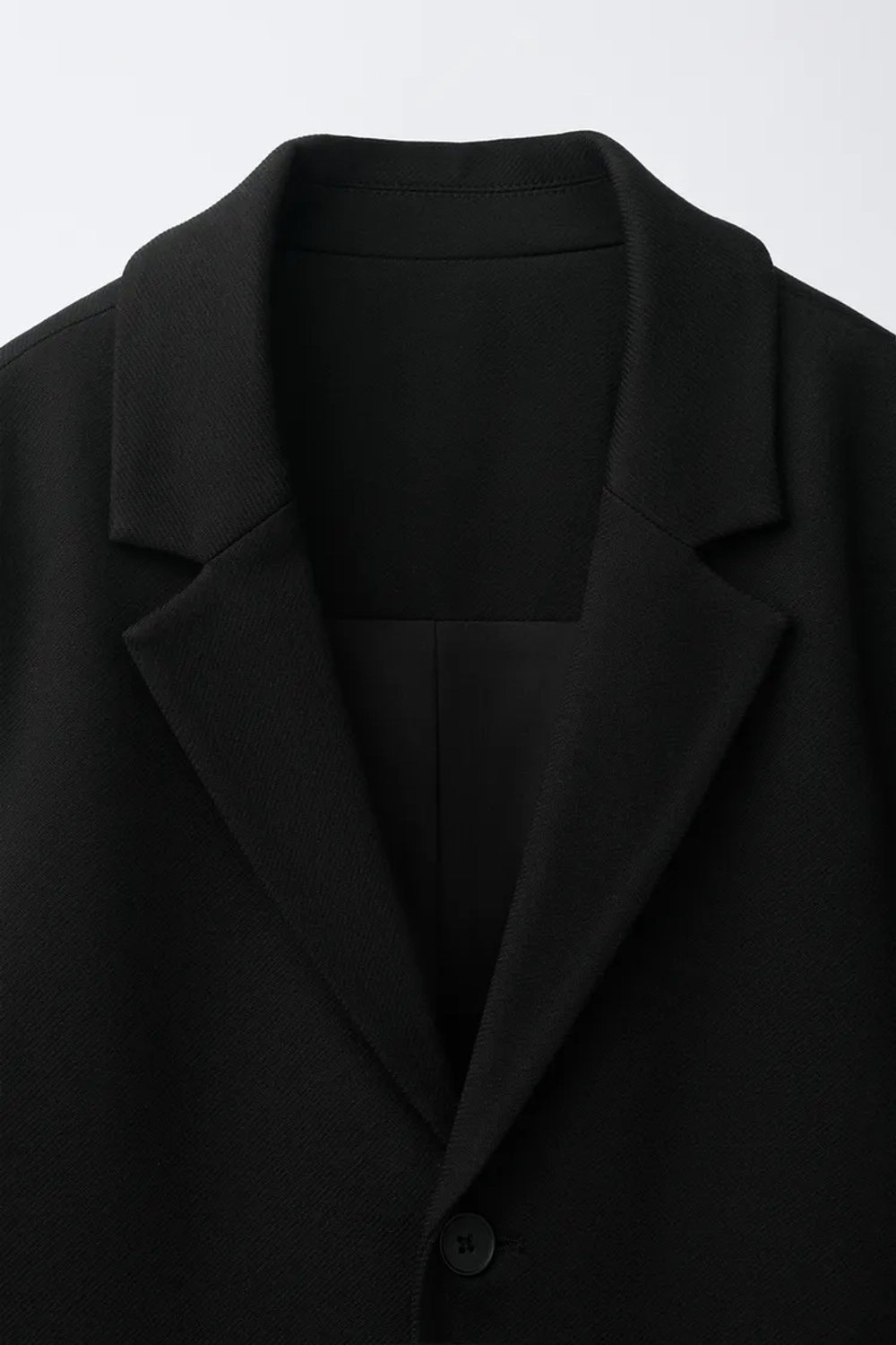ZARA ОДНОТОННЫЙ КОСТЮМНЫЙ БЛЕЙЗЕР, ЧЕРНЫЙ