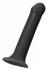 Черный фаллос на присоске Silicone Bendable Dildo XL - 20 см. (Цвет: черный)
