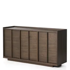 Комод Onix с отделкой из орехового шпона темного цвета, 150 x 80 см
