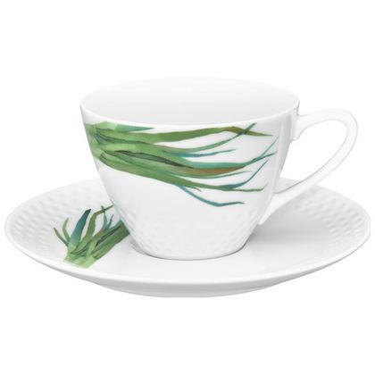 Чашка чайная с блюдцем Noritake Овощной букет Зеленый лук 210мл