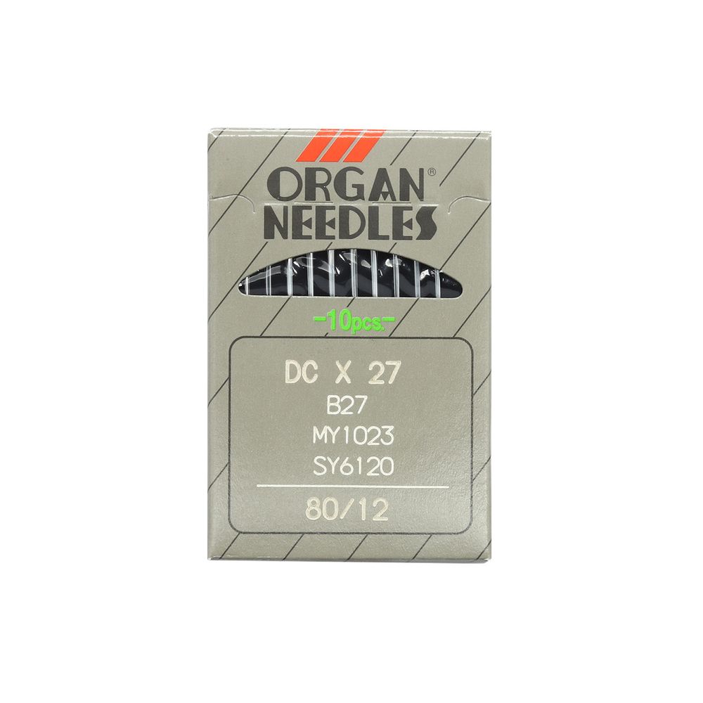 Иглы для промышленных швейных машин DCx27, №80 (B-27), 10 шт, Organ
