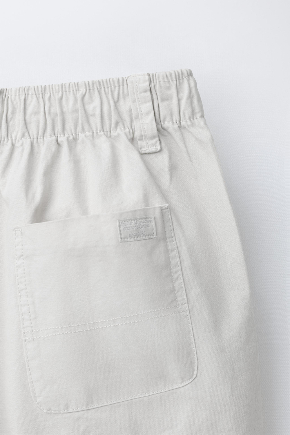 ZARA ШОРТЫ BALLOON С ЭЛАСТИЧНЫМ ПОЯСОМ, ЭКРЮ