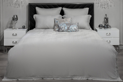 Постельное белье 1.5 спальное Garda Decor Муар оливковое бамбук