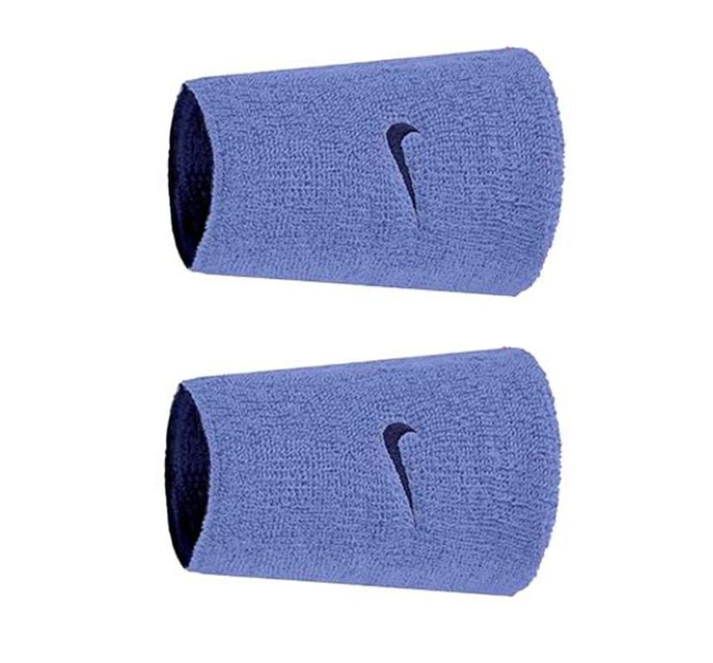 Напульсник теннисный Nike Swoosh Double Wide Reversible 2P - violet/navy
