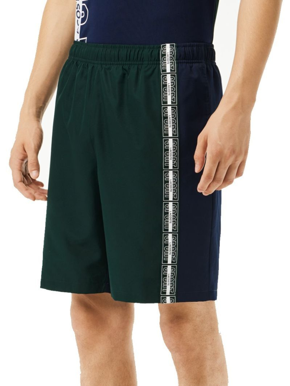 Мужские теннисные шорты Lacoste Recycled Fiber Shorts - зеленый