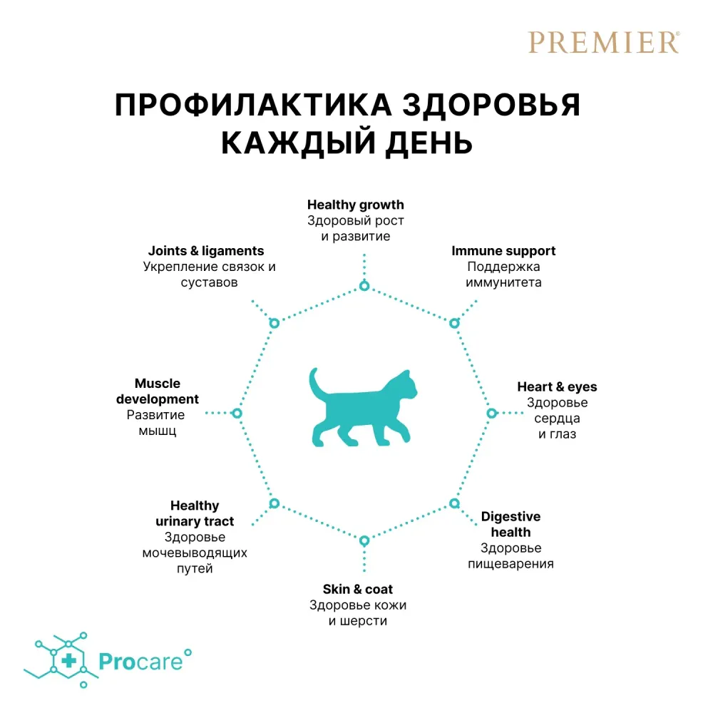 Сухой корм Premier Cat Turkey Kitten для котят из свежей индейки