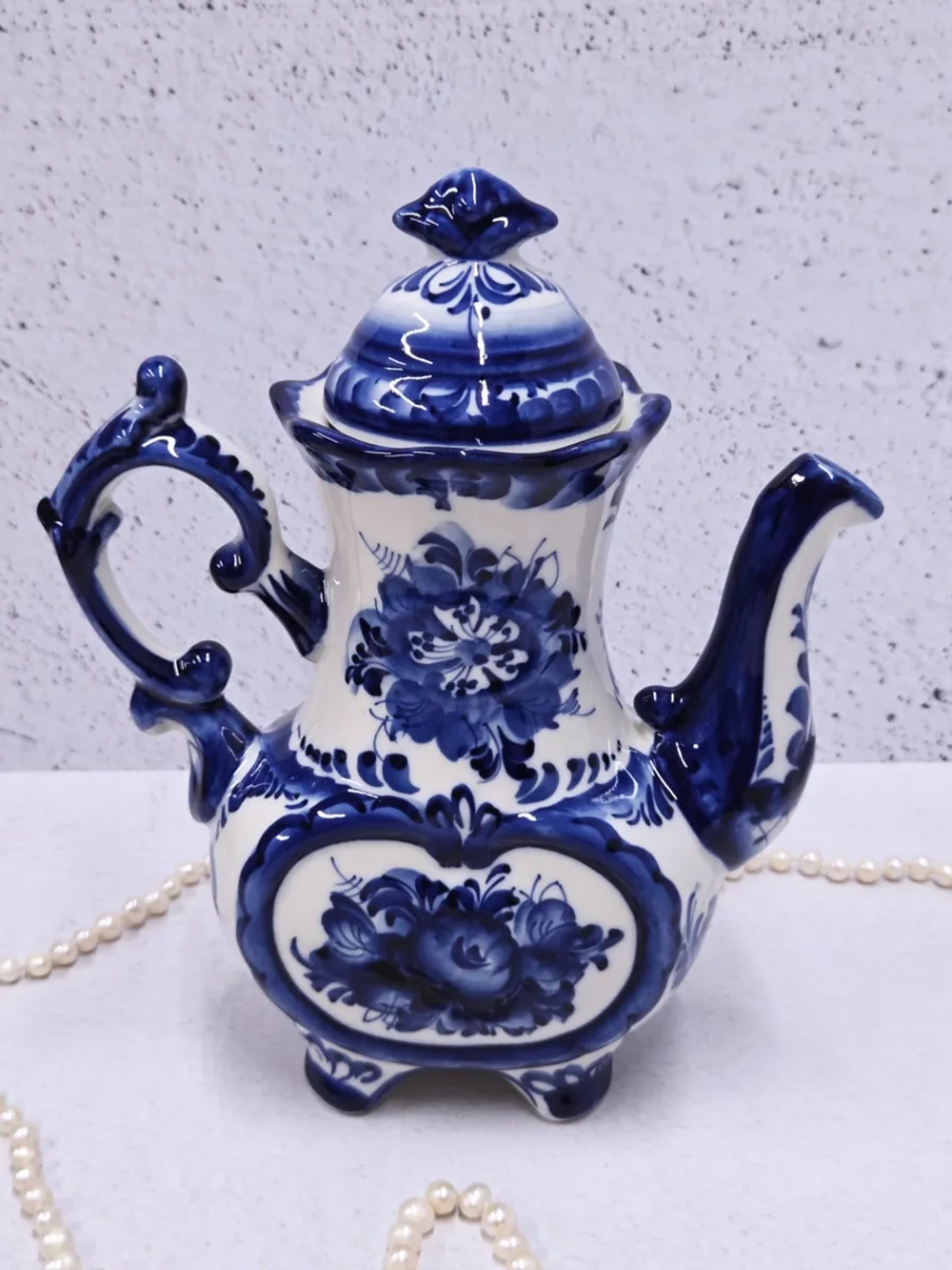 Чайник заварочный для чая и трав Гжель кофейник